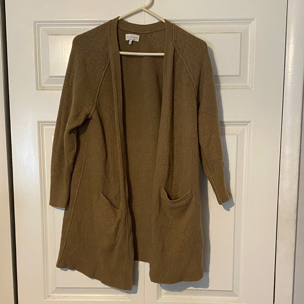 Lucky Brand Women's Brown Open Front Cardigan